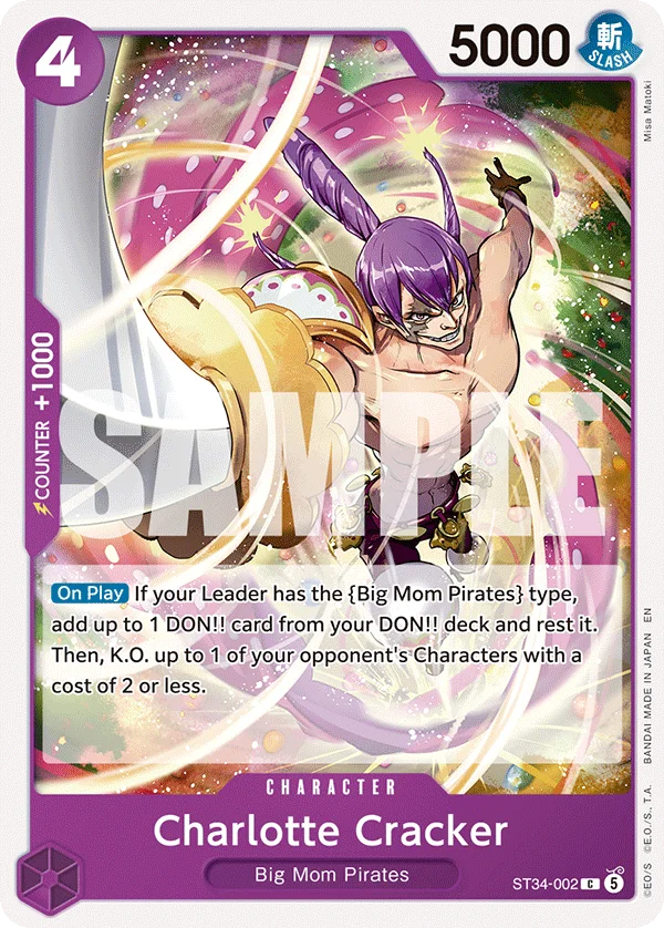 Charlotte Cracker ST34-002 – One Piece Card Game Character
