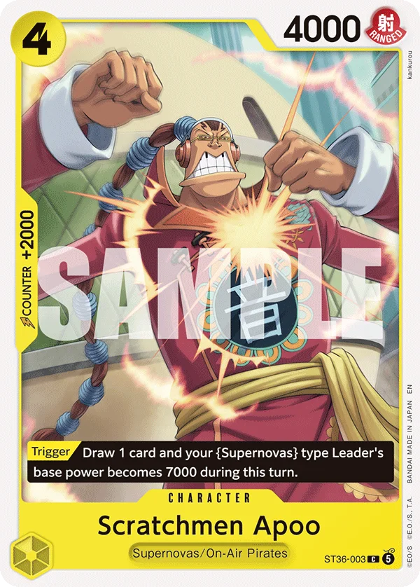 Scratchmen Apoo ST36-003 – One Piece Card Game Character